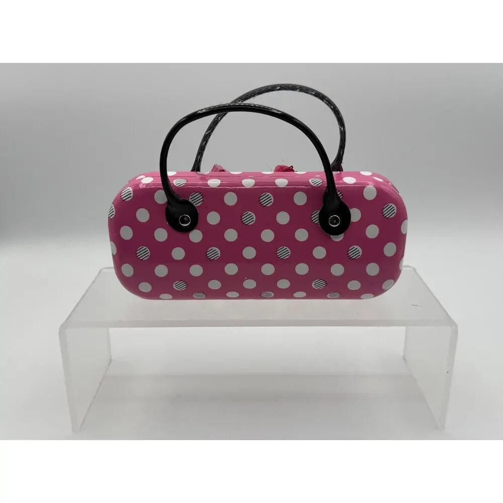 Minnie Mouse Pink Polka Dot Hard Shell Sunglasses Case w/ Handle and Bow Girls.